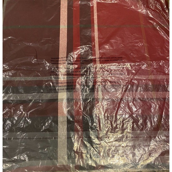 New Pottery Barn McKinley Plaid Red/Gray Zip Pillow Cover 24” Holiday Christmas - Picture 4 of 6